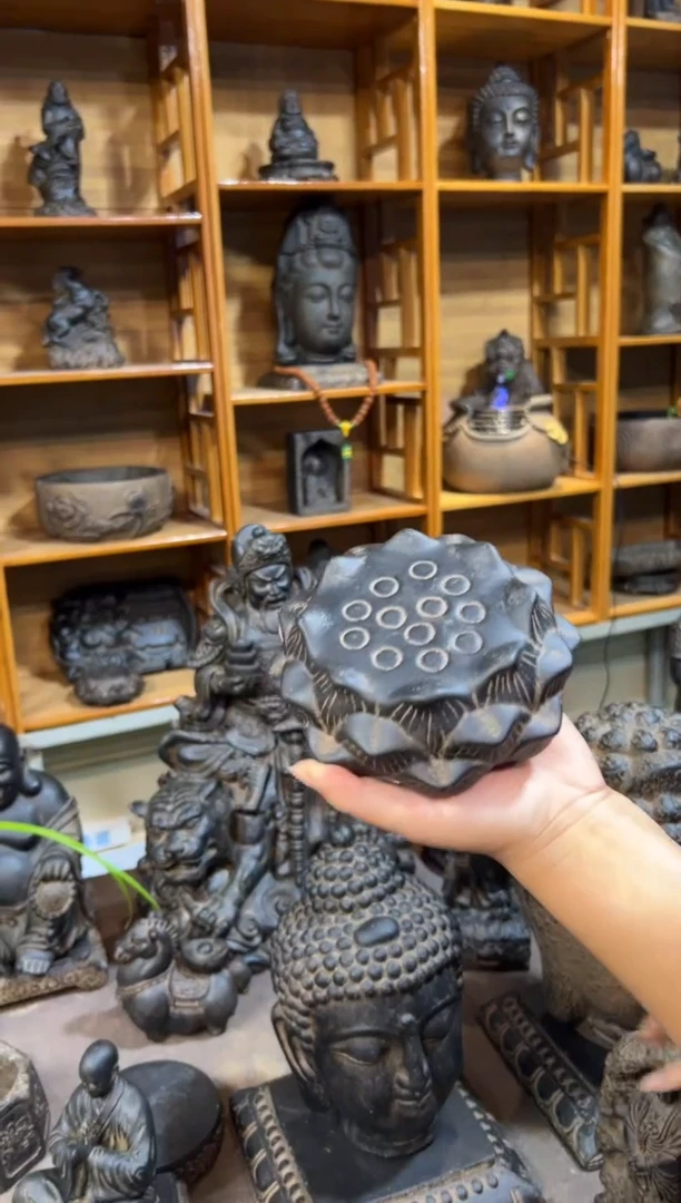 陶土莲蓬实心底座