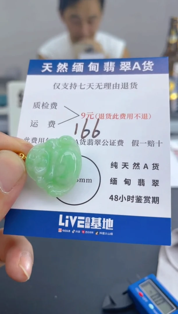 颈饰18K金镶嵌翡翠纯天然缅甸翡翠A货