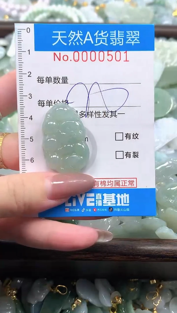 颈饰未镶嵌翡翠净货挂件-0501