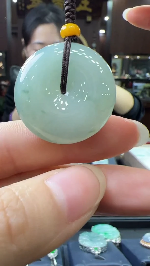 【闪购商品】翡翠挂件未镶嵌平安扣手机挂
