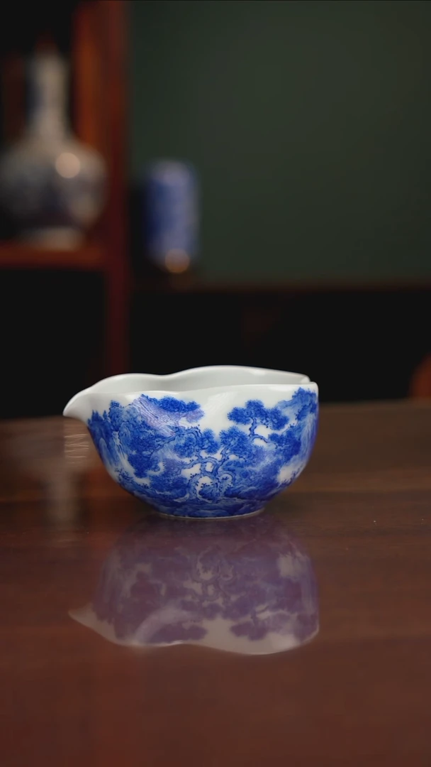 晓月窑青花山水公道