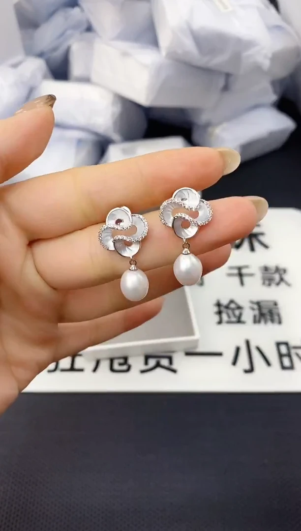 未镶嵌耳饰淡水珍珠ed1083