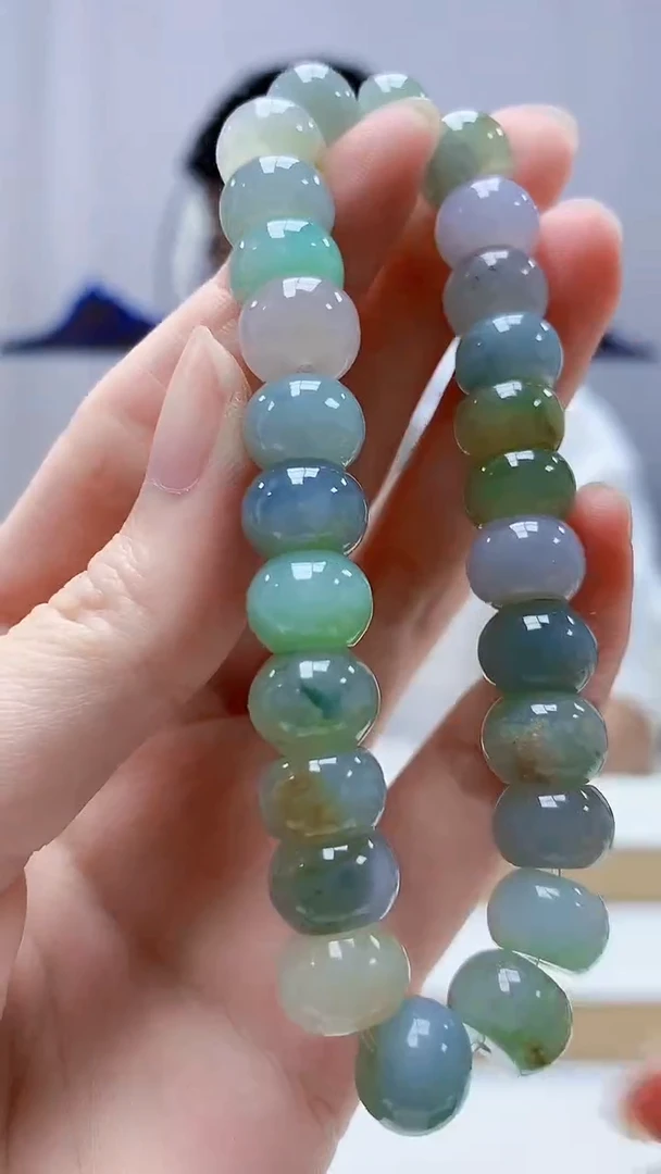 未镶嵌定制翡翠5028zm-毛货手串112