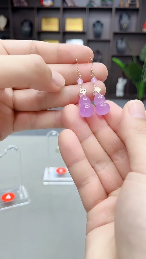 未镶嵌耳饰玛瑙/玉髓Z01