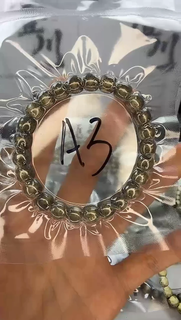 手串星月菩提9/8 石玉料 灰冰  同枝果