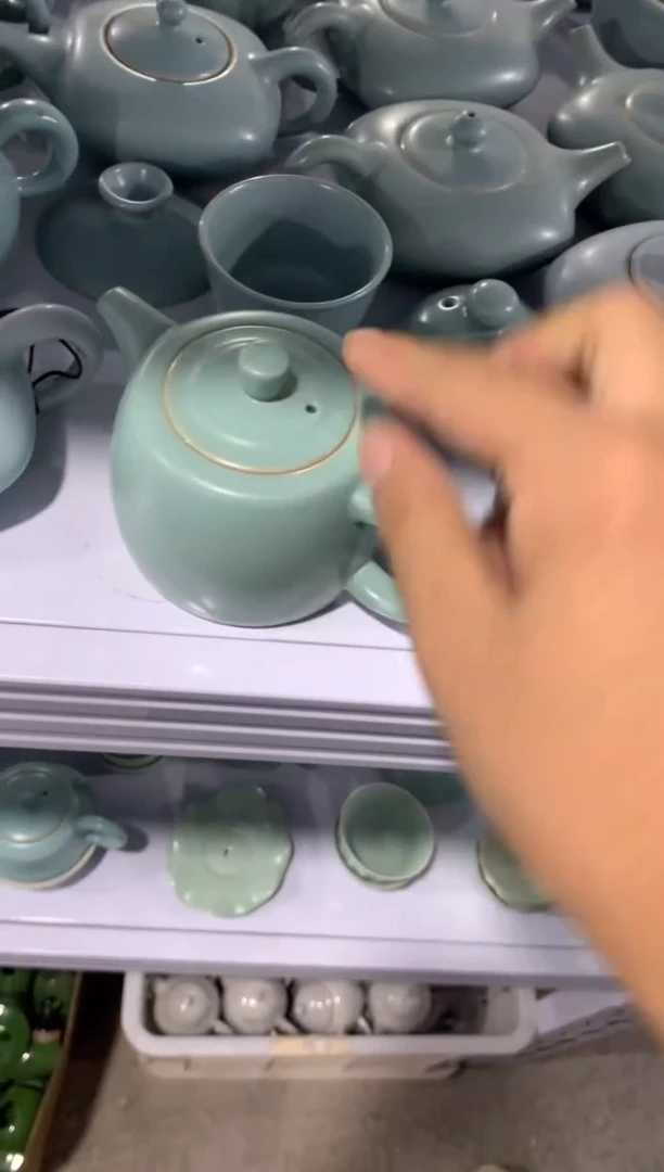 【新粉福利】汝窑茶壶盖碗茶杯主人杯微矿点