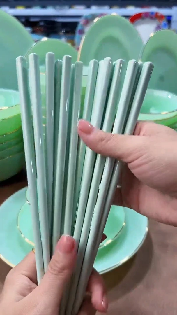 玉瓷筷子10双餐具