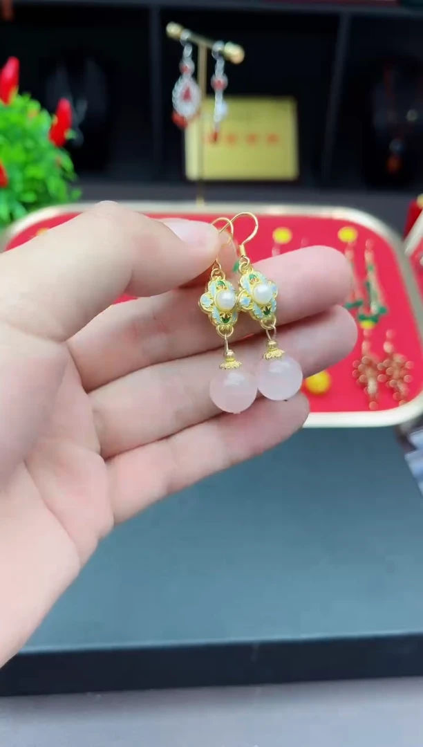 【闪购商品】水晶耳饰银S925镶嵌214000