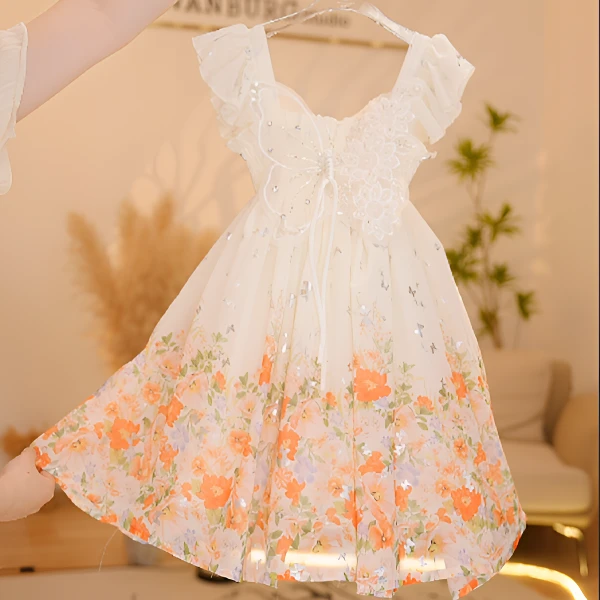 【现货】【Y.d0420】2025夏季新款女童连衣裙女宝日常甜美洋气小女孩