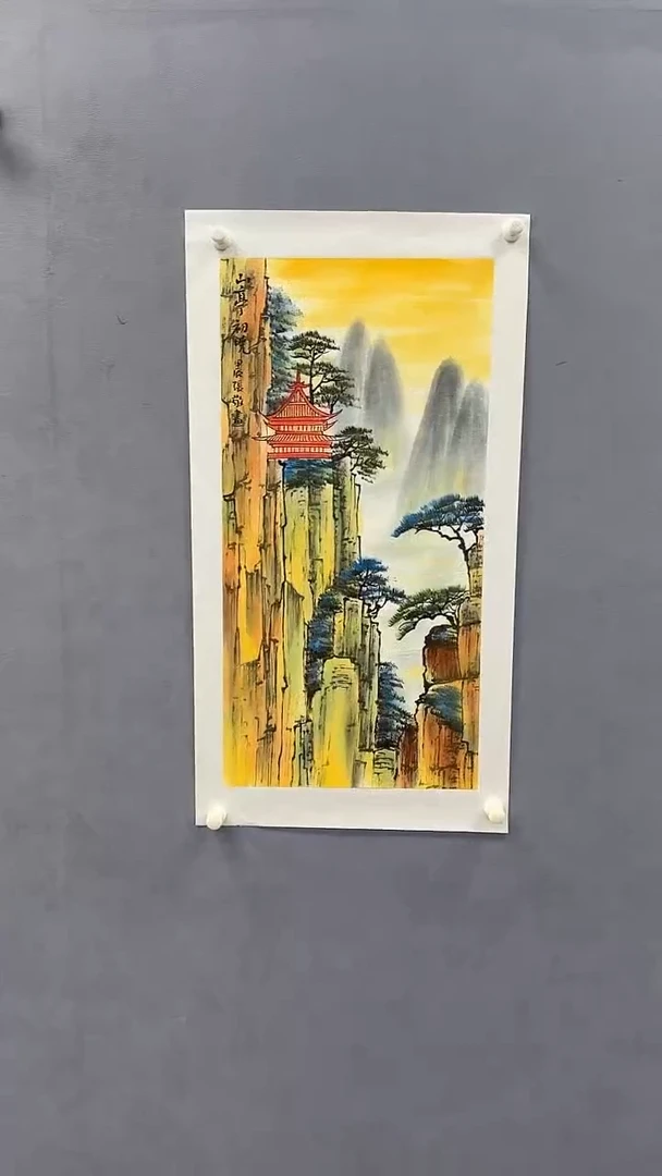 国画张敬绘画2pc山水