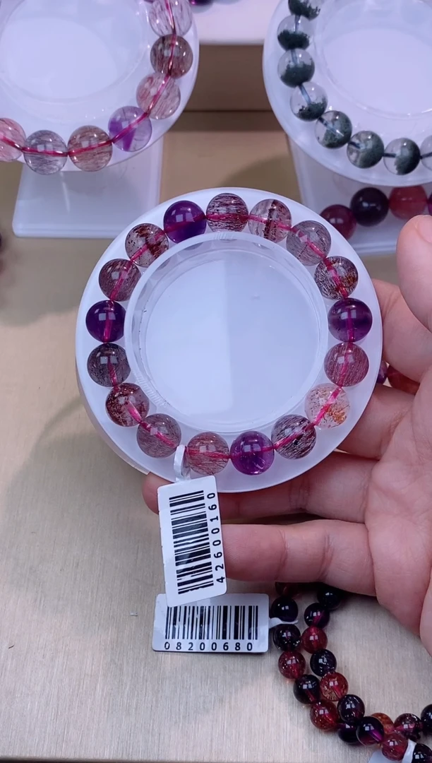 未镶嵌手串水晶黑加仑超七单圈11m+