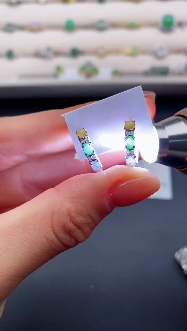 银S925镶嵌戒指翡翠11111111111+9