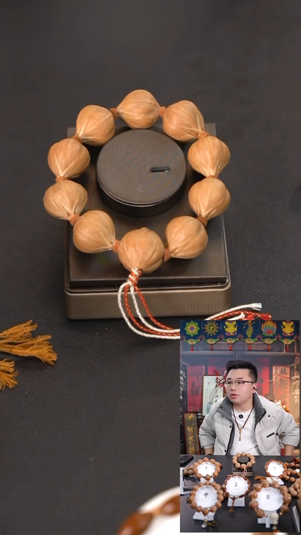 手串/手链橄榄核2427+四花大尺寸梅林水晶核