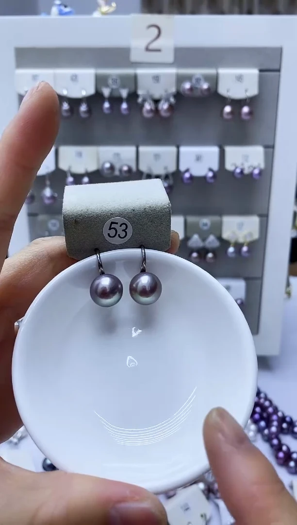 【闪购商品】淡水珍珠耳饰银S925镶嵌53