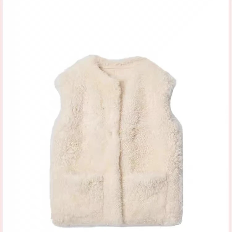 圆领一体拉链马甲高级感-A014