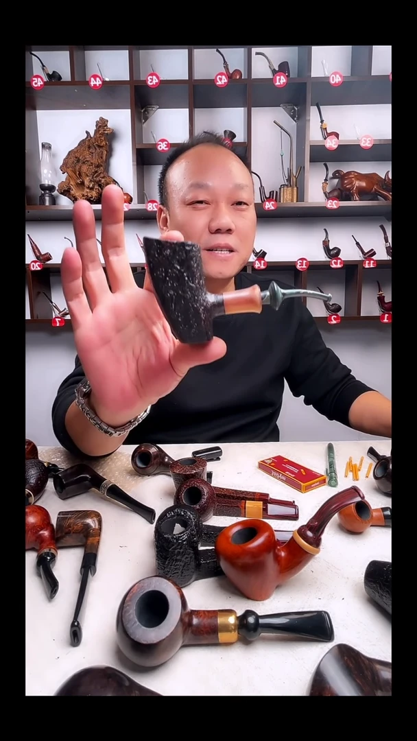 意大利石楠木手工打磨烟斗