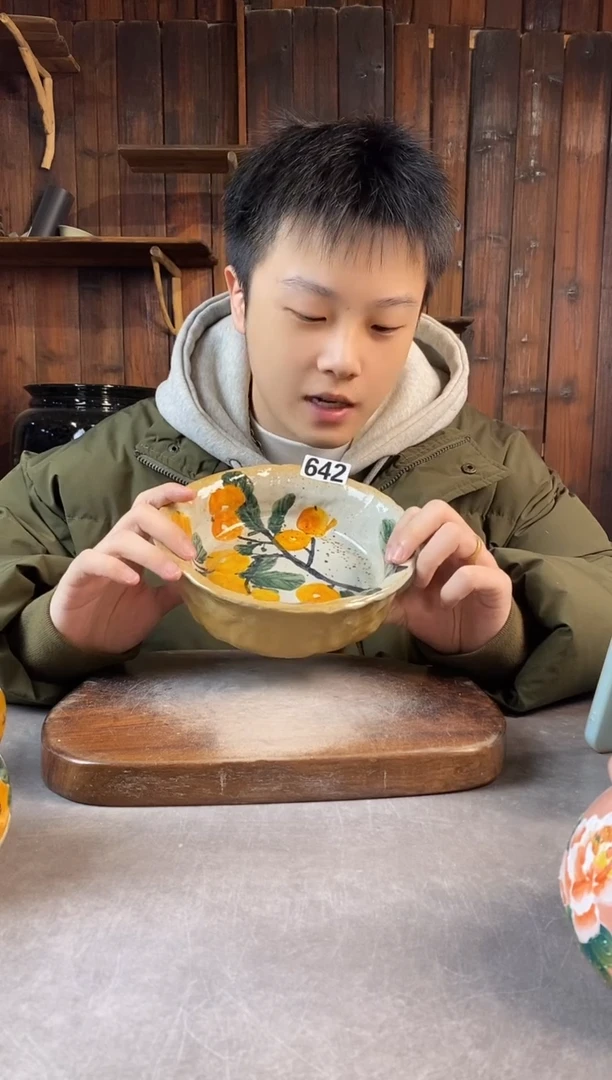 碗642，手工手绘，超值陶瓷