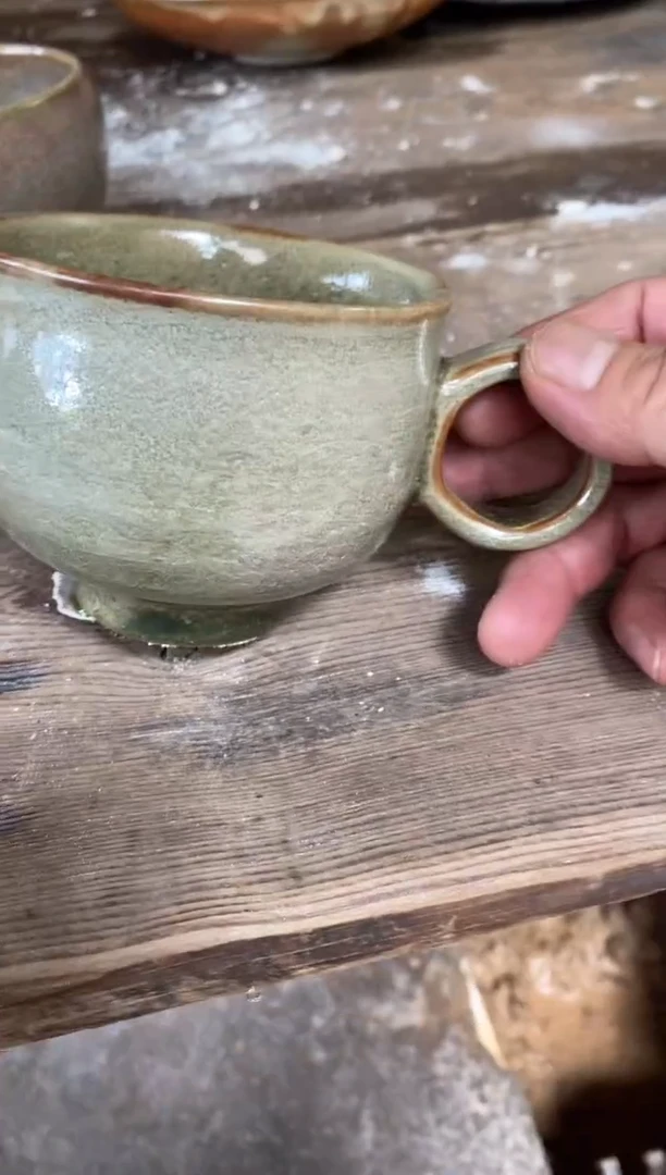 浪鬼家釉绘柴烧用****0杯