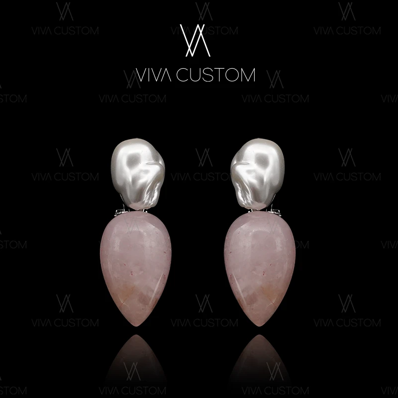 铜合金仿珍珠耳饰 (珠华旧梦系列)复古温柔甜美巴洛克耳拍