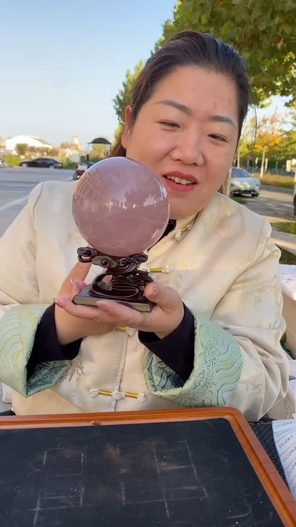 未镶嵌珠宝半成品水晶周*竹紫马粉球D248