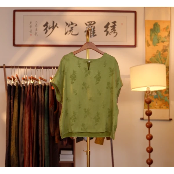 【云想陈先生-曲院荷残】中式重工摊雾衬衫5147