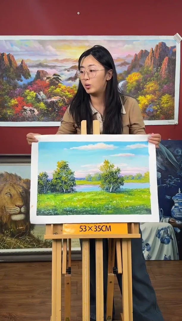 油画【53号】约53*35cm丨朝鲜原创纯手绘孤品油画丨顺丰包邮