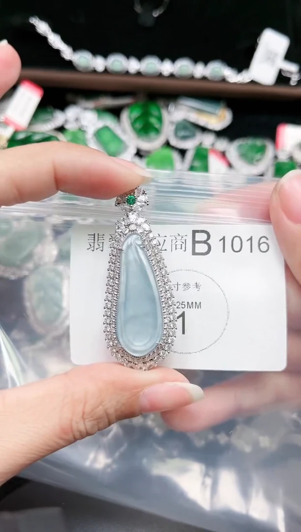 【闪购商品】翡翠颈饰未镶嵌赠皮绳1016