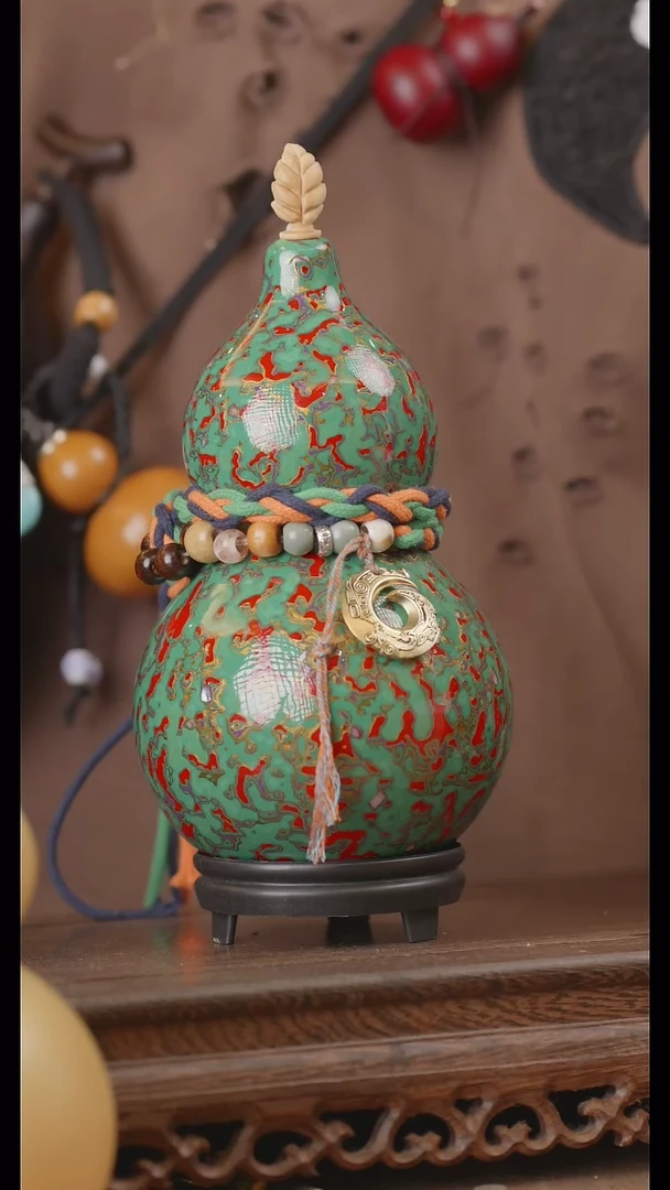 【闪购商品】336号精品天然大漆工艺防渗内胆酒葫芦~