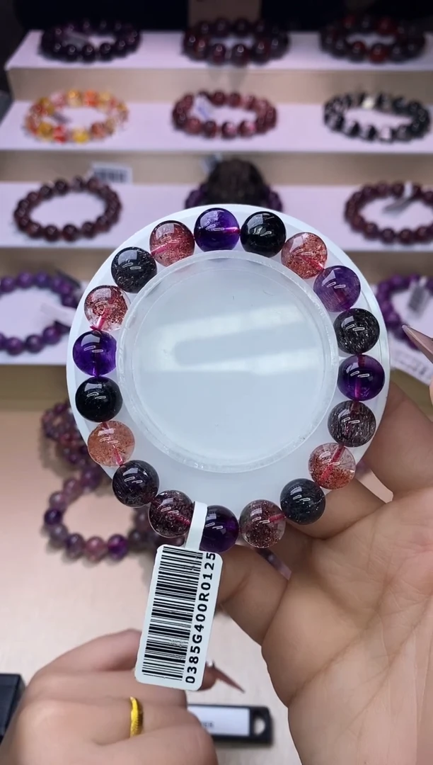 【闪购商品】水晶手链未镶嵌黑加仑超七单圈10m+