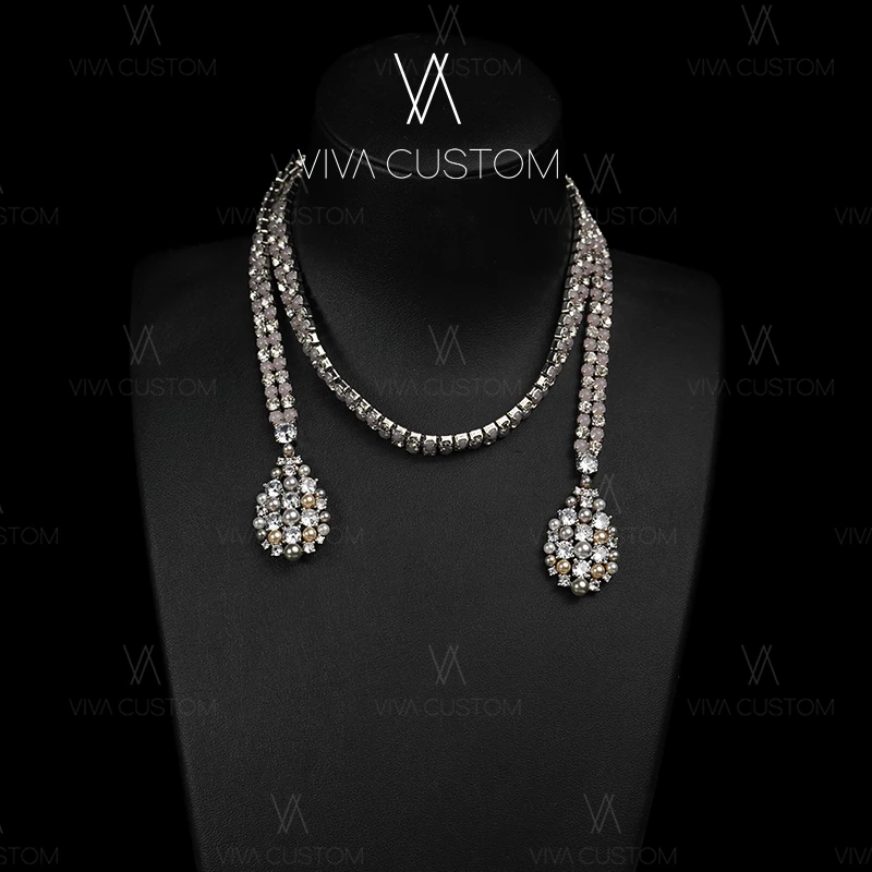 铜合金合成锆石项链 珠华旧梦系列 珍藏经典闪亮彗星项链