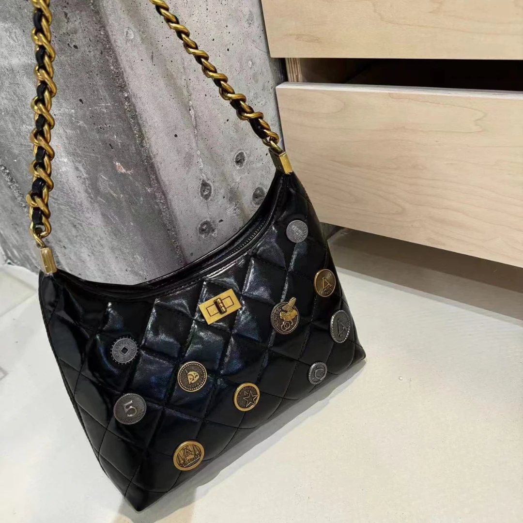 【TT Studio】SD-5103-小香黑RAIN.CUN时尚简约腋下斜跨轻奢女包