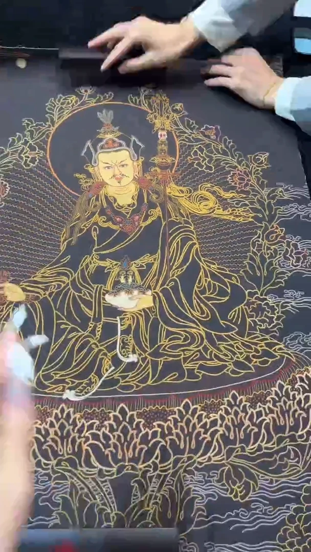 装裱画手绘唐卡藏艺阁TK16072