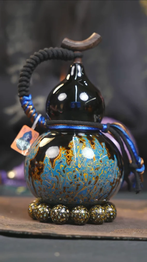 【闪购商品】YP169漆艺酒葫芦不包手串及旋转底座