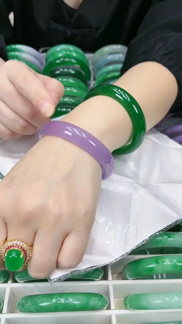 【闪购商品】砖雕s22 冰紫罗兰手镯 圈口55-62