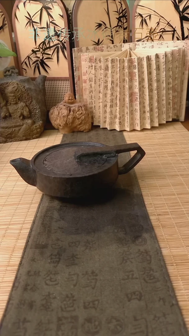豪**事冰碛岩整石整雕茶具