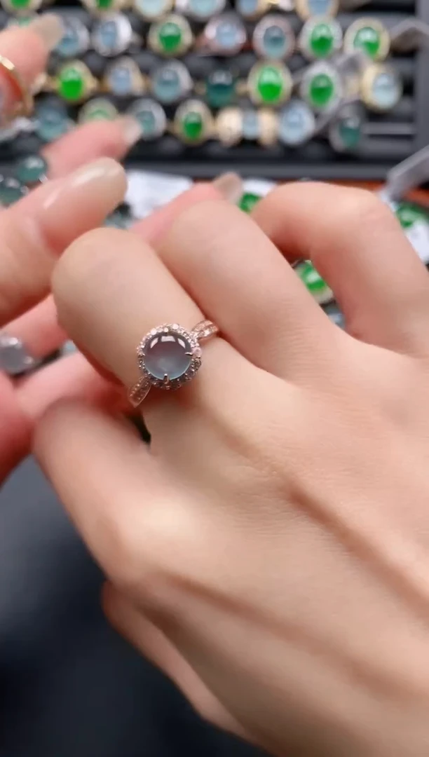 银S925镶嵌戒指翡翠1111