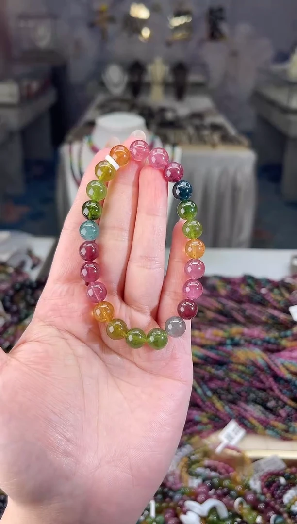 /未镶嵌碧玺8mm+碧玺单圈多样性发货