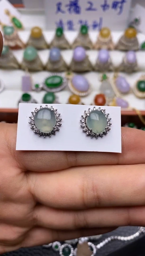 未镶嵌翡翠耳饰6988