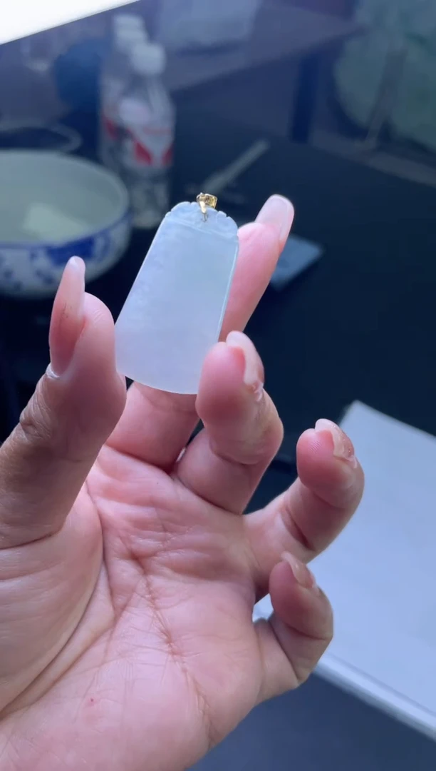 【闪购商品】翡翠挂件18K金镶嵌发一件H11