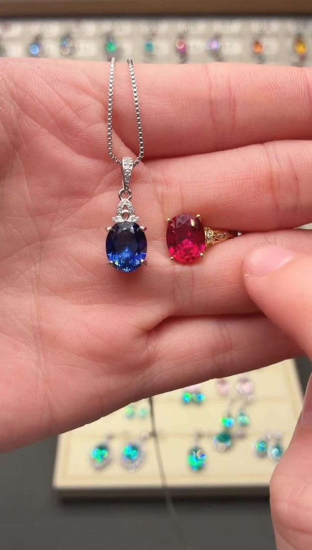 银S925镶嵌戒指红宝石00000