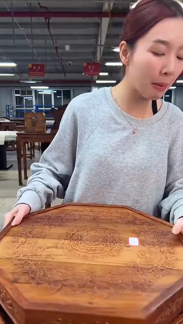 DZ1069MK-木雕填八方糖果盒（拍）