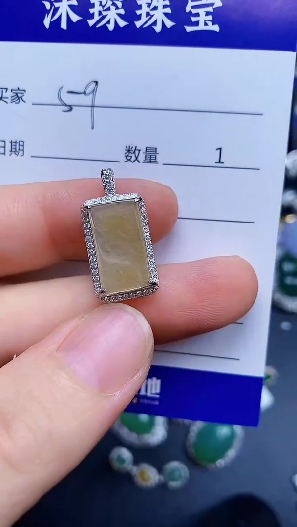 翡翠戒指银S925镶嵌5959