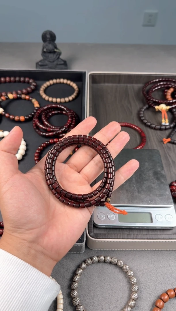 吊坠小叶紫檀小叶紫檀竹节金标款6mm