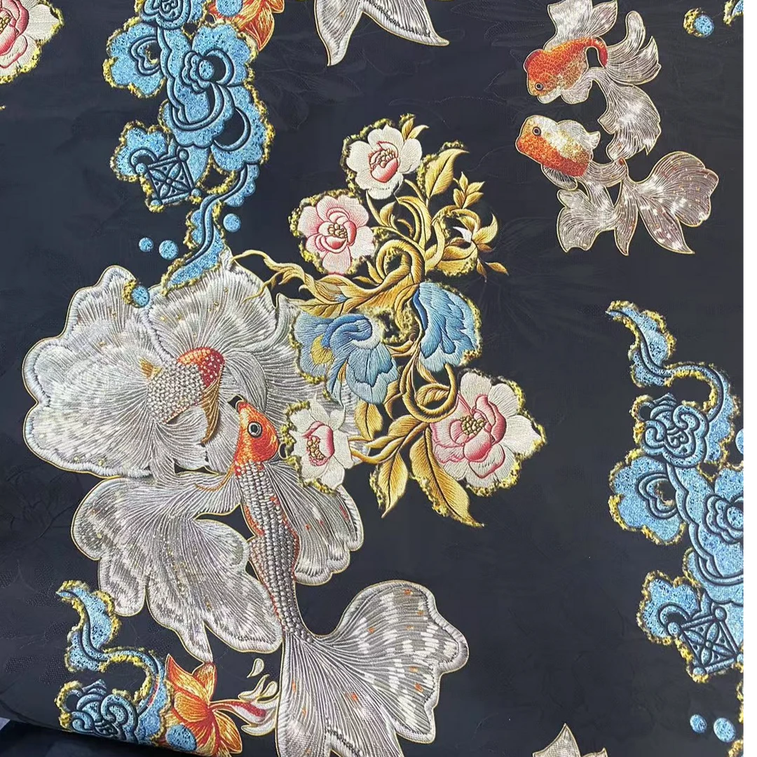 香云纱面料布料提花斜纹女士上衣薄款女装复古百搭老料