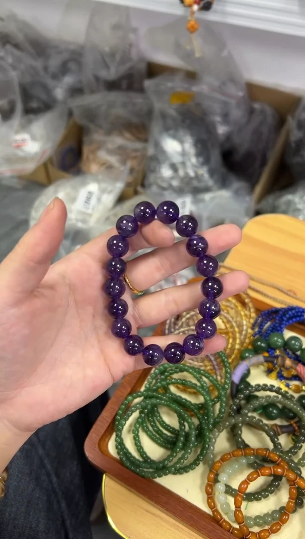 【闪购商品】水晶手链未镶嵌浓郁紫超水晶大手串[0920]