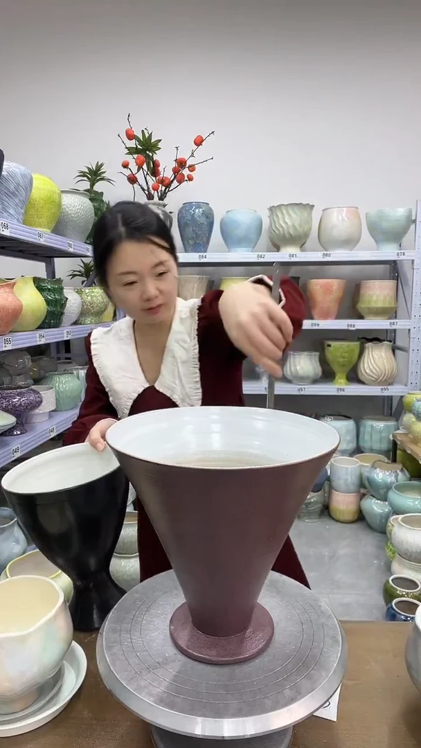 12.2陶瓷花盆直播链接高.25口26