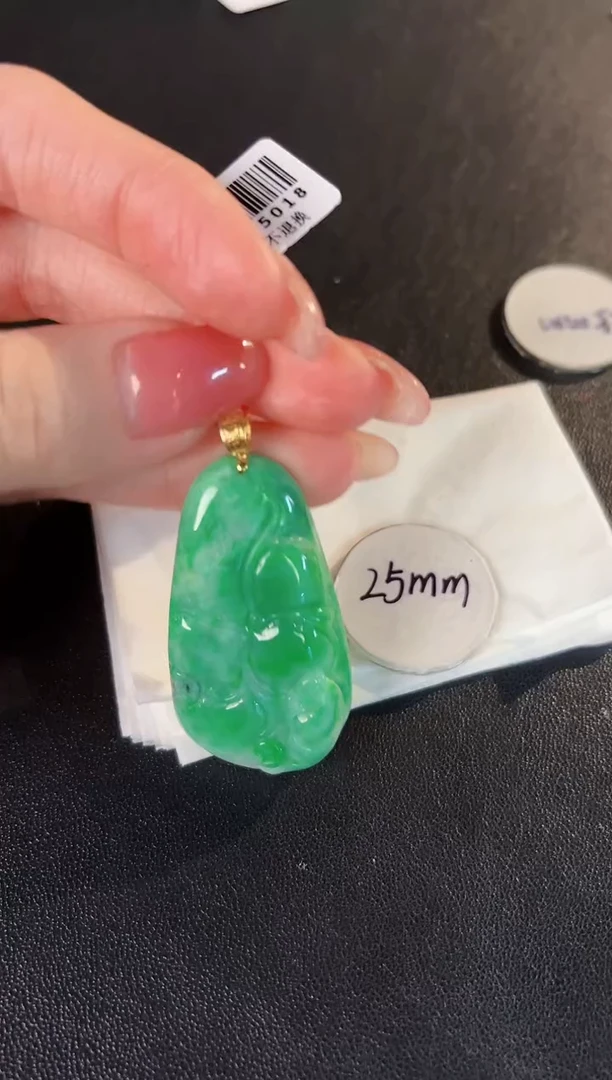 【闪购商品】翡翠颈饰18K金镶嵌缅料A货/支持复检/一件