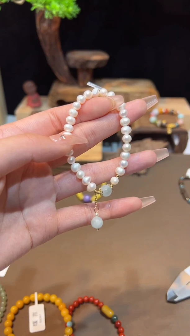 【闪购商品】淡水珍珠手链未镶嵌手饰@@
