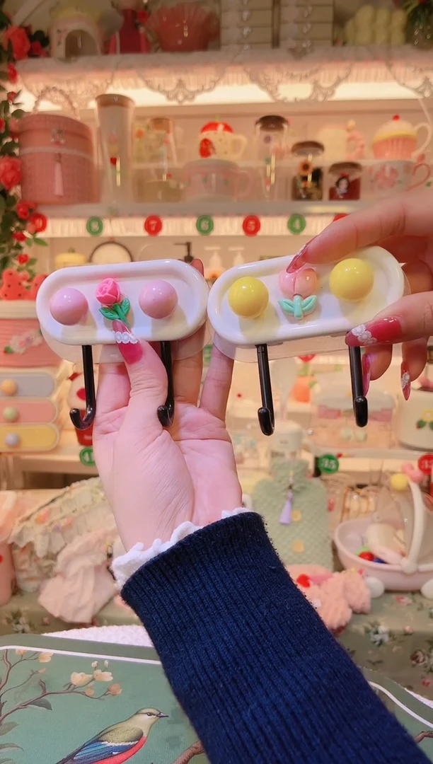 双头挂钩粉黄——手工制作品质好！