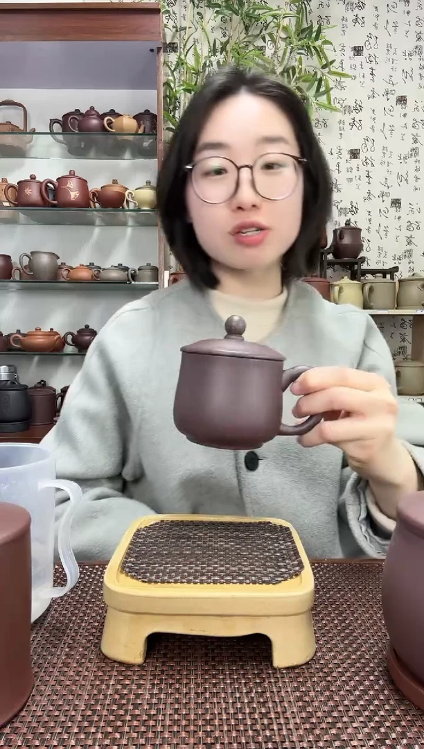 【闪购商品】紫砂茶杯宜兴紫砂盖杯老紫泥无礼盒